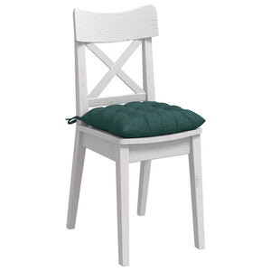 vidaXL Seat Cushions 4 pcs Dark Green 40 x 40 x 6 cm Fabric