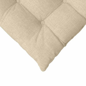 vidaXL Seat Cushions 4 pcs Cream 40 x 40 x 6 cm Fabric