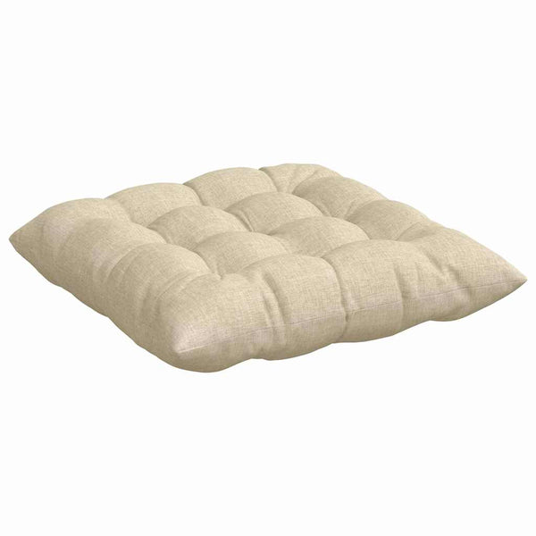 vidaXL Seat Cushions 4 pcs Cream 40 x 40 x 6 cm Fabric