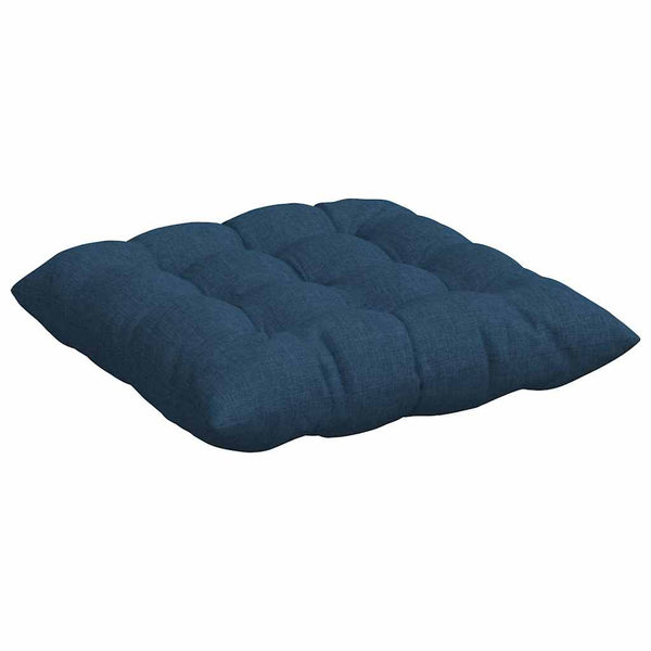 vidaXL Seat Cushions 4 pcs Blue 40 x 40 x 6 cm Fabric