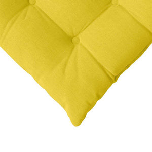 vidaXL Seat Cushions 4 pcs Light Yellow 40 x 40 x 6 cm Fabric