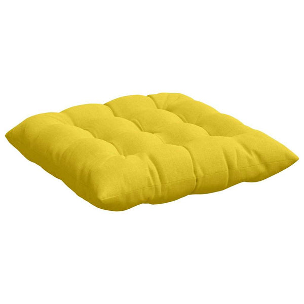 vidaXL Seat Cushions 4 pcs Light Yellow 40 x 40 x 6 cm Fabric