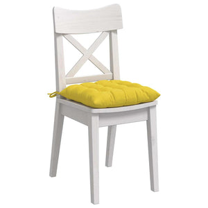 vidaXL Seat Cushions 4 pcs Light Yellow 40 x 40 x 6 cm Fabric
