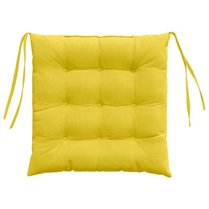 vidaXL Seat Cushions 4 pcs Light Yellow 40 x 40 x 6 cm Fabric