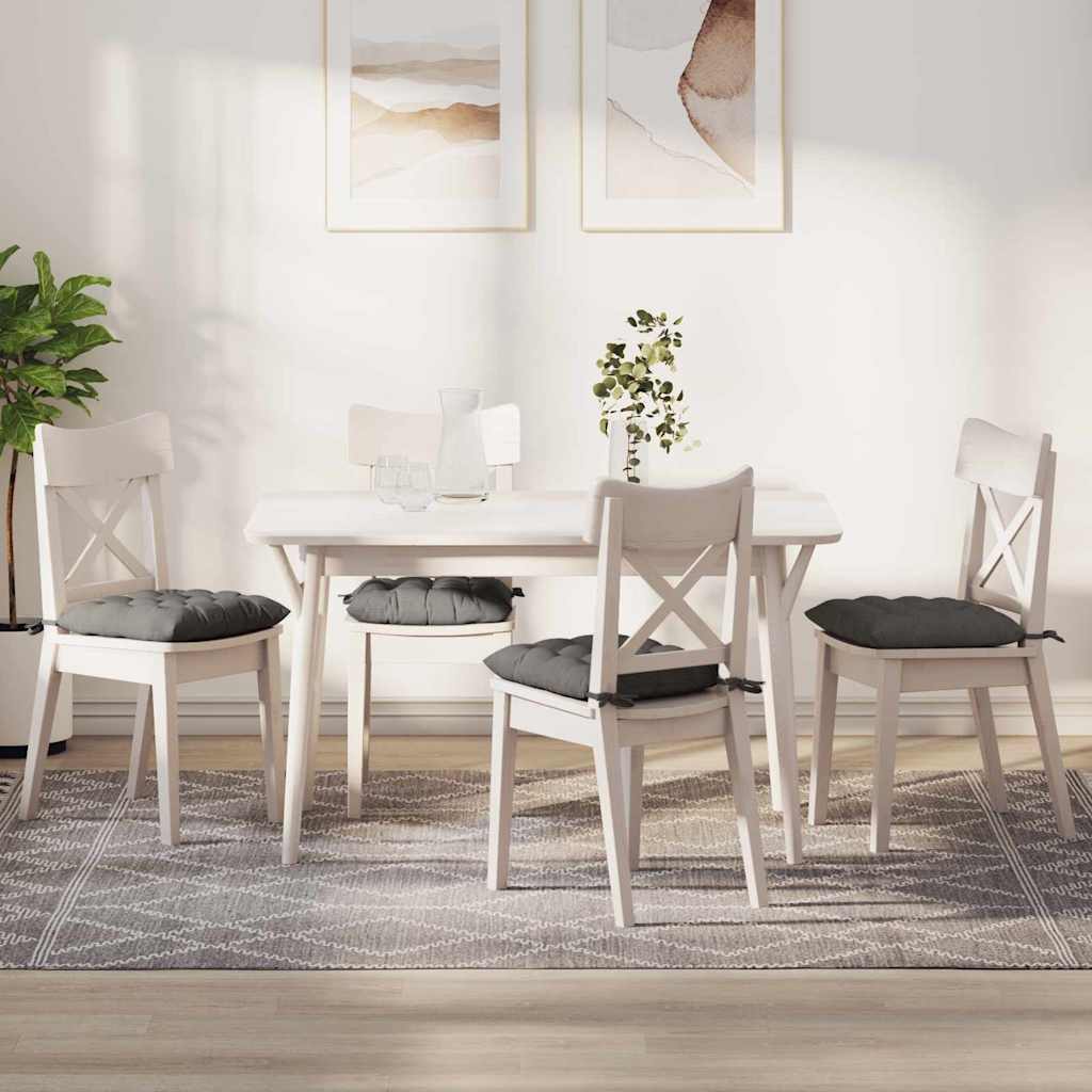 vidaXL Seat Cushions 4 pcs Light Grey 40 x 40 x 6 cm Corduroy