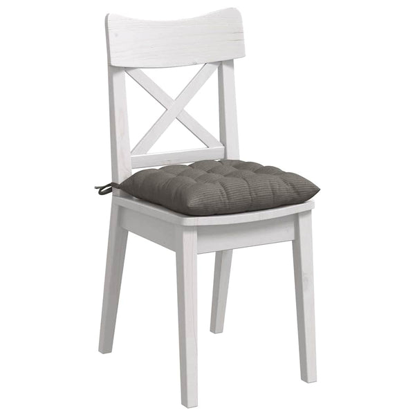 vidaXL Seat Cushions 4 pcs Light Grey 40 x 40 x 6 cm Corduroy
