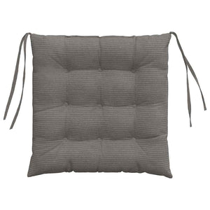 vidaXL Seat Cushions 4 pcs Light Grey 40 x 40 x 6 cm Corduroy