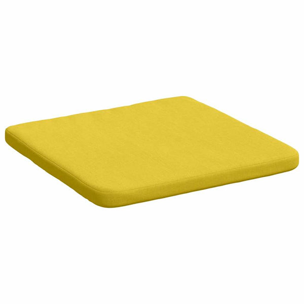 vidaXL Seat Cushions 4 pcs Light Yellow 40 x 40 x 3 cm Fabric