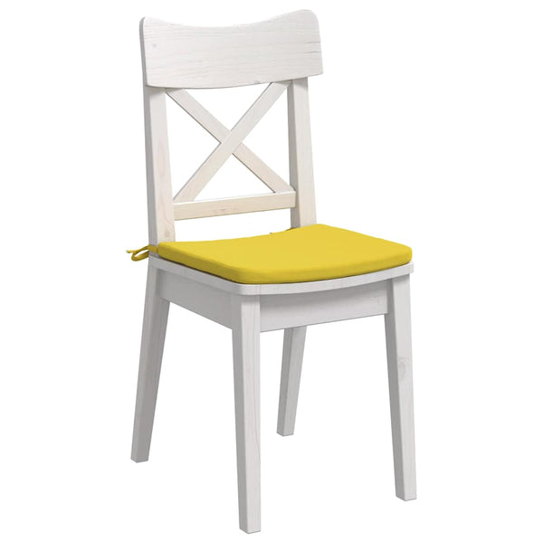 vidaXL Seat Cushions 4 pcs Light Yellow 40 x 40 x 3 cm Fabric