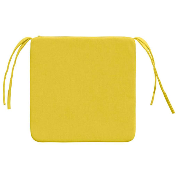 vidaXL Seat Cushions 4 pcs Light Yellow 40 x 40 x 3 cm Fabric