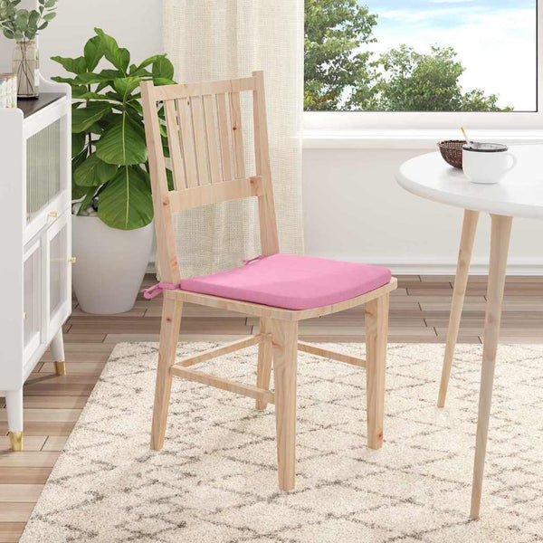vidaXL Seat Cushions 4 pcs Pink 40 x 40 x 3 cm Fabric