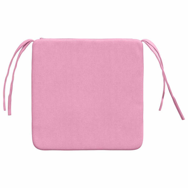 vidaXL Seat Cushions 4 pcs Pink 40 x 40 x 3 cm Fabric