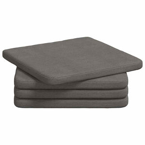 vidaXL Seat Cushions 4 pcs Light Gray 40 x 40 x 3 cm Corduroy
