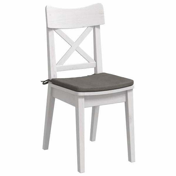 vidaXL Seat Cushions 4 pcs Light Gray 40 x 40 x 3 cm Corduroy