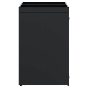 vidaXL Wheelie Bin Shed for 2 Bins Black 136 x 77.5 x 121.5 cm