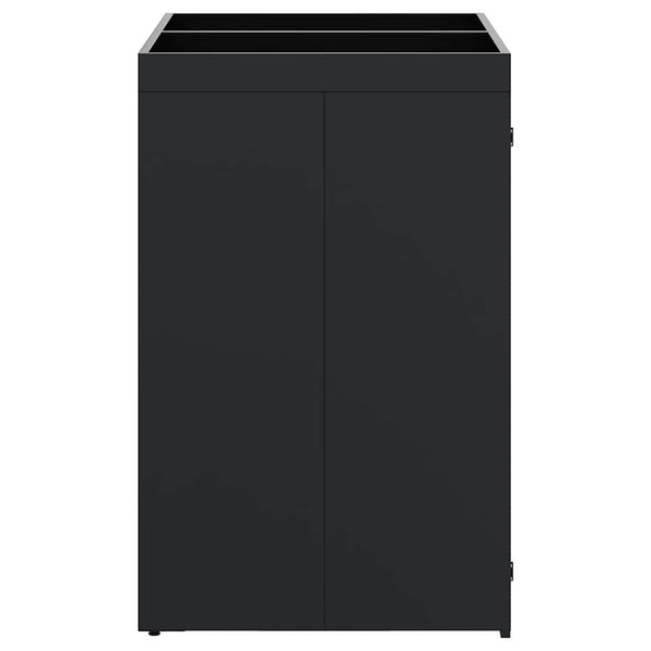 vidaXL Wheelie Bin Shed for 2 Bins Black 136 x 77.5 x 121.5 cm