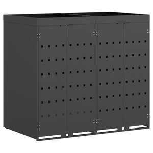 vidaXL Wheelie Bin Shed for 2 Bins Anthracite