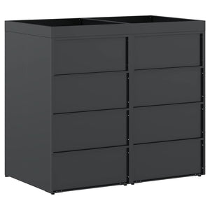 vidaXL Wheelie Bin Shed for 2 Bins Anthracite