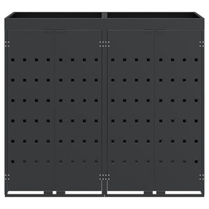 vidaXL Wheelie Bin Shed for 2 Bins Anthracite