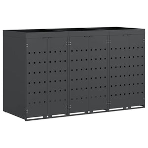 vidaXL Triple Wheelie Bin Shed Anthracite