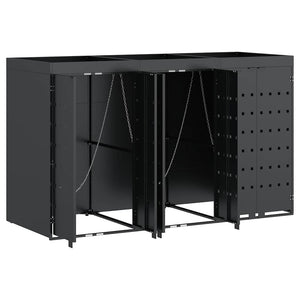 vidaXL Triple Wheelie Bin Shed Anthracite