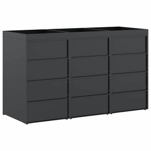 vidaXL Triple Wheelie Bin Shed Anthracite