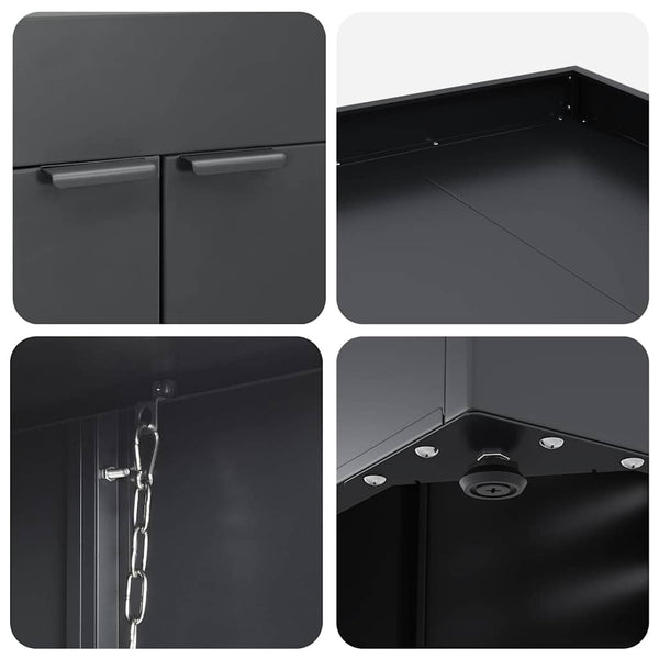vidaXL Wheelie Bin Shed for 4 Bins Anthracite