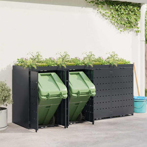 vidaXL Wheelie Bin Shed for 4 Bins Anthracite