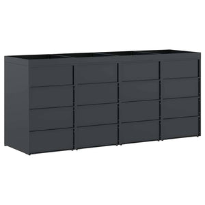 vidaXL Wheelie Bin Shed for 4 Bins Anthracite