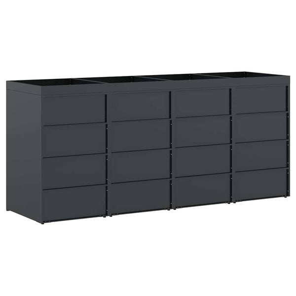 vidaXL Wheelie Bin Shed for 4 Bins Anthracite