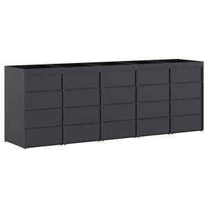 vidaXL Wheelie Bin Shed for 5 Bins Anthracite