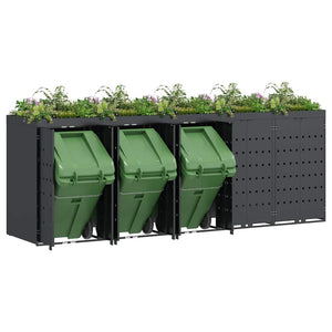vidaXL Wheelie Bin Shed for 5 Bins Anthracite