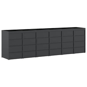 vidaXL Wheelie Bin Shed for 6 Bins Anthracite