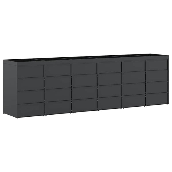 vidaXL Wheelie Bin Shed for 6 Bins Anthracite