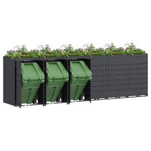 vidaXL Wheelie Bin Shed for 6 Bins Anthracite