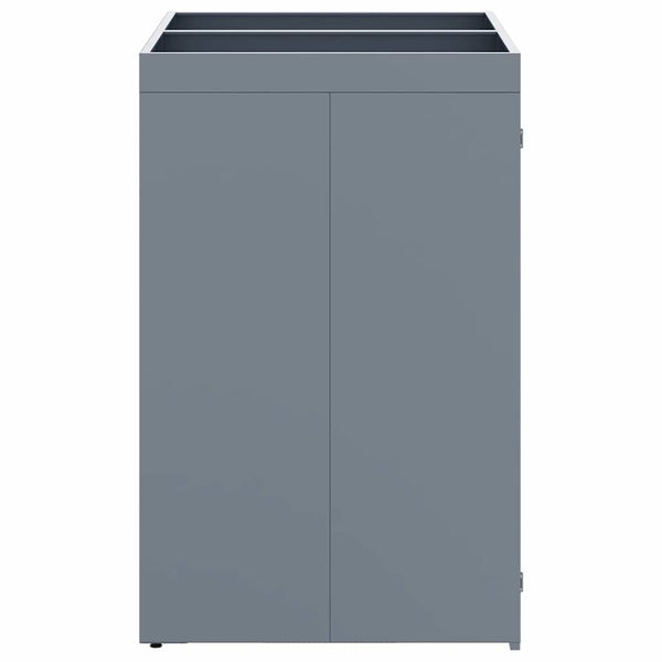 vidaXL Double Bin Store Light Grey 136 x 77.5 x 121.5 cm