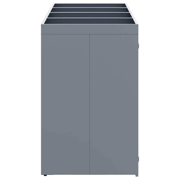 vidaXL Wheelie Bin Shed for 4 Bins Light Grey 272 x 77.5 x 121.5 cm