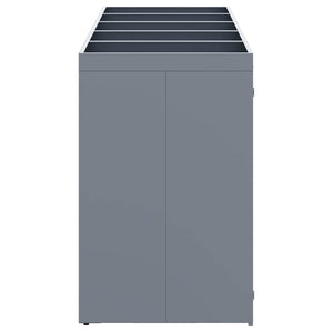 vidaXL Wheelie Bin Shed for 5 Bins Light Grey 340 x 77.5 x 121.5 cm