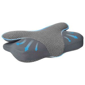 vidaXL Neck Pillow Grey Memory Foam 58 x 36 x 13 cm