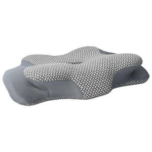 vidaXL Neck Pillow Grey Visco Foam 58 x 38 x 12 cm