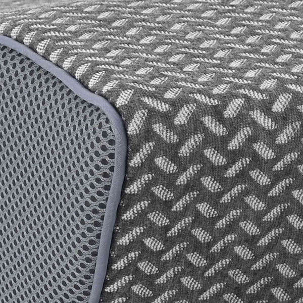 vidaXL Pillow with Case Grey 60 x 34 x 11 cm Polyester