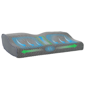 vidaXL Pillow with Case Grey 60 x 34 x 11 cm Polyester