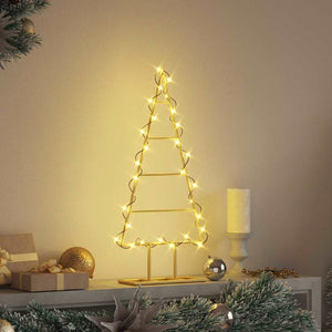 vidaXL Metal Christmas Tree Gold 60 cm Powder-Coated Steel