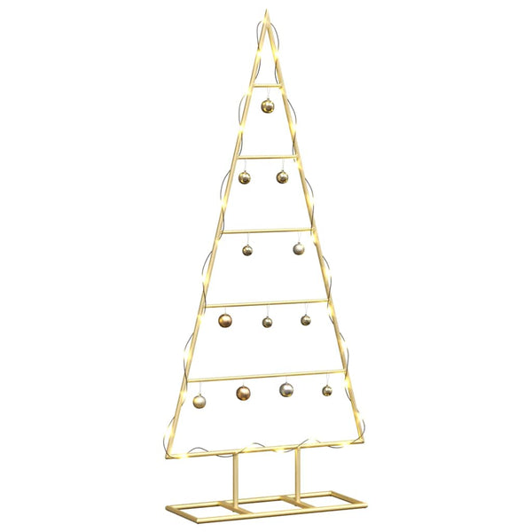 vidaXL Metal Christmas Tree Gold 90 cm Powder-Coated Steel