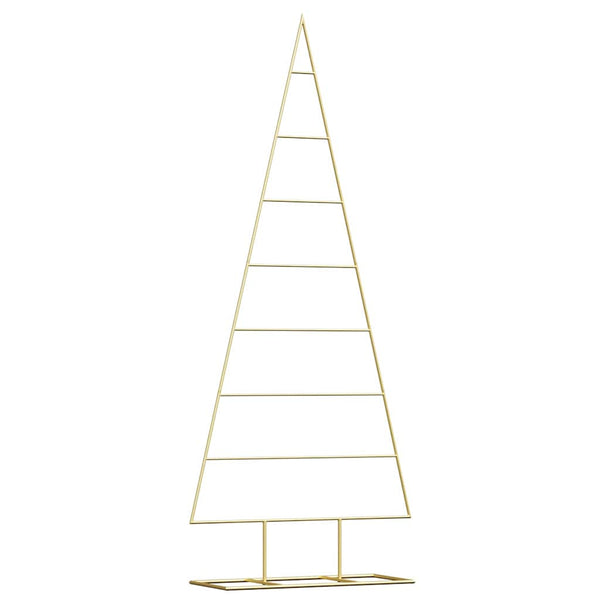 vidaXL Metal Christmas Tree Gold 150 cm Powder-Coated Steel