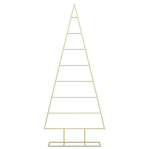 vidaXL Metal Christmas Tree Gold 150 cm Powder-Coated Steel