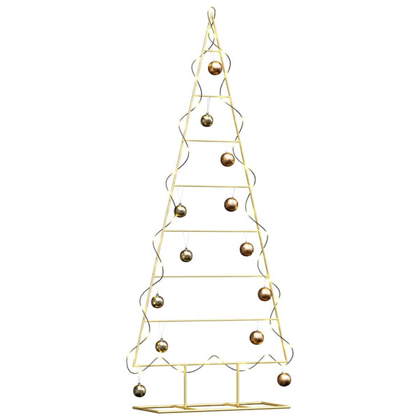 vidaXL Metal Christmas Tree Gold 150 cm Powder-Coated Steel