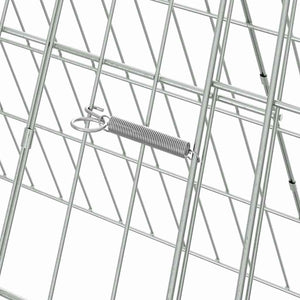 vidaXL Chicken Coop Silver 110 x 55 x 55 cm Galvanized Steel