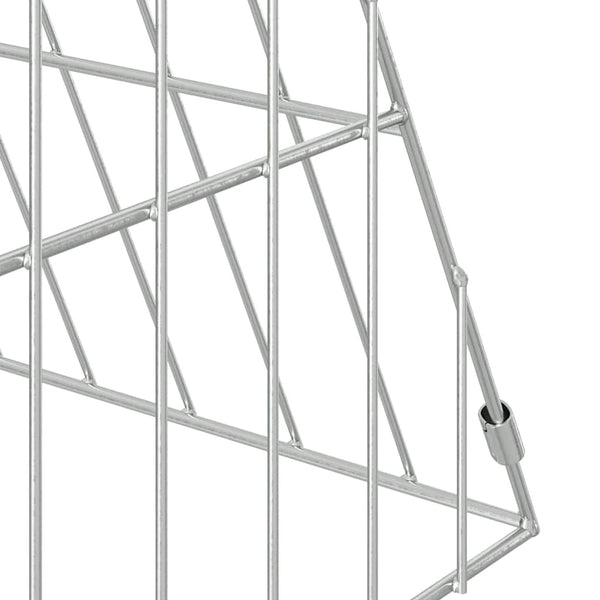 vidaXL Chicken Coop Silver 110 x 55 x 55 cm Galvanized Steel