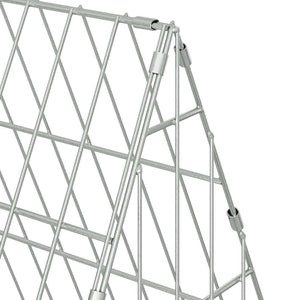 vidaXL Chicken Coop Silver 110 x 55 x 55 cm Galvanized Steel